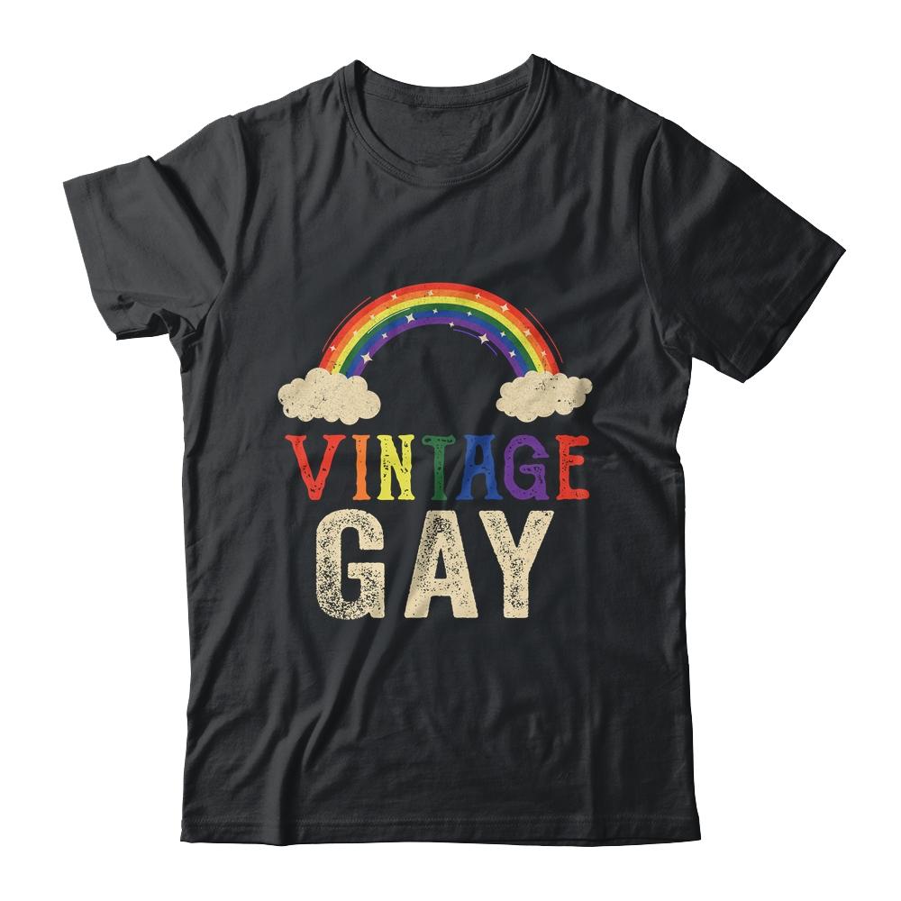 Vintage Gay LGBT Retro Gay Pride Month Funny LGBTQ-T-Shirt & Hoodie-Classic T-Shirt-Black