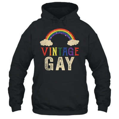 Vintage Gay LGBT Retro Gay Pride Month Funny LGBTQ-T-Shirt & Hoodie-Pullover Hoodie-Black