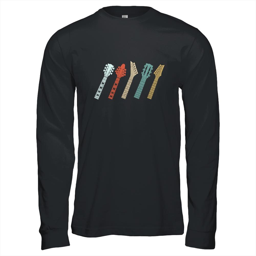 Vintage Guitar Gift For Men Women Music Band Guitarist Stuff-T-Shirt & Hoodie-Long Sleeve T-Shirt-Black