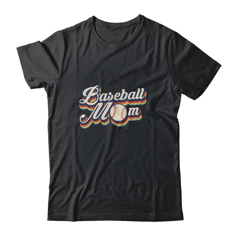 Vintage Retro Baseball Mom Funny Mother's Day-T-Shirt & Tank Top-Classic T-Shirt-Black