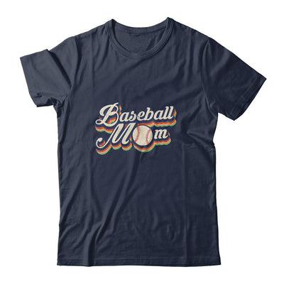 Vintage Retro Baseball Mom Funny Mother's Day-T-Shirt & Tank Top-Classic T-Shirt-Navy