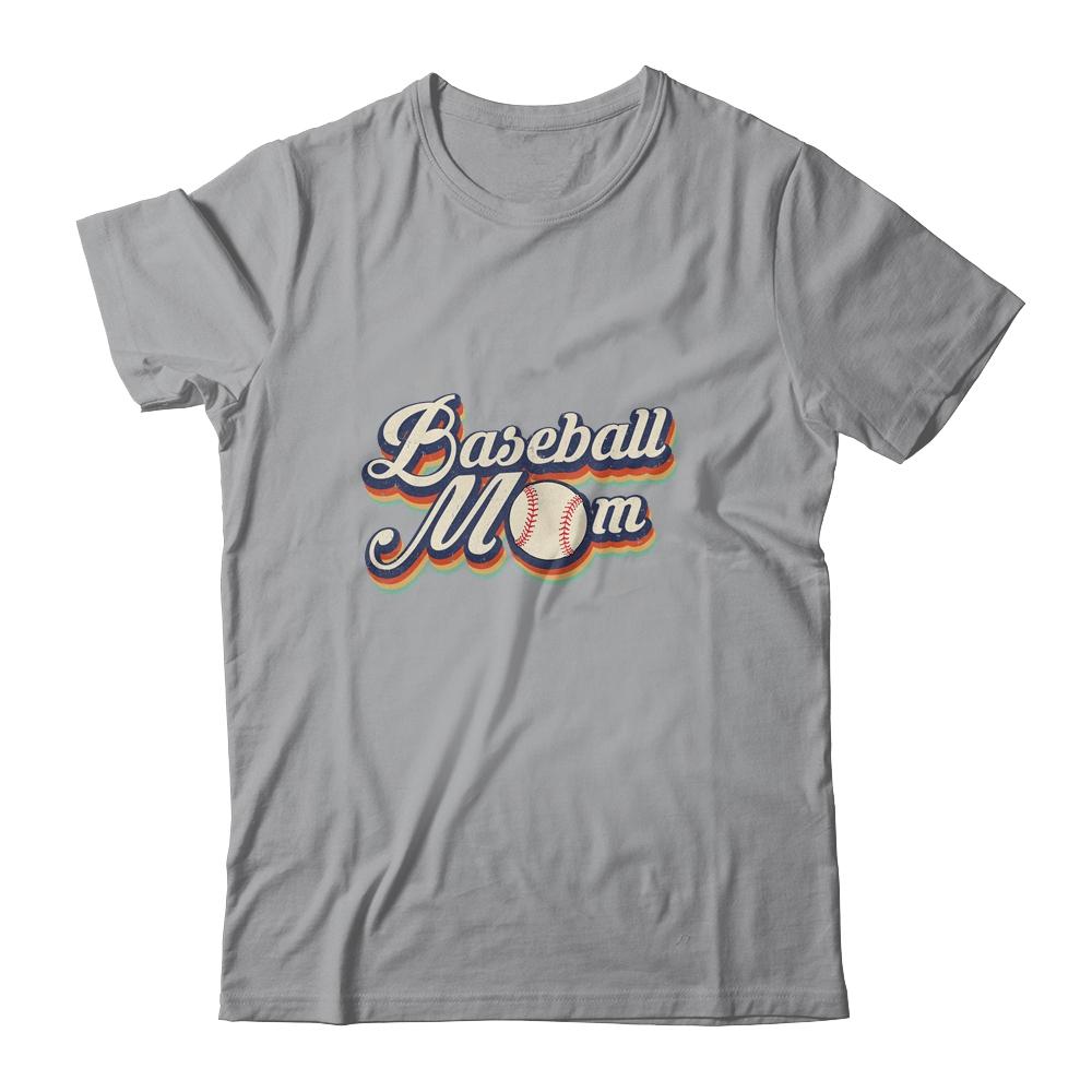 Vintage Retro Baseball Mom Funny Mother's Day-T-Shirt & Tank Top-Classic T-Shirt-Sport Grey