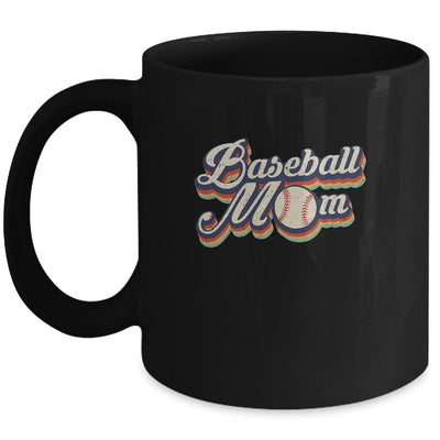 Vintage Retro Baseball Mom Funny Mother's Day Mug-Coffee Mug-Mug-Black
