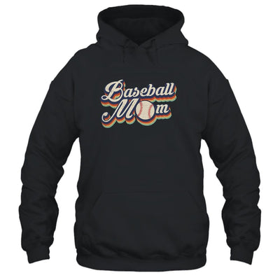 Vintage Retro Baseball Mom Funny Mother's Day-T-Shirt & Tank Top-Pullover Hoodie-Black