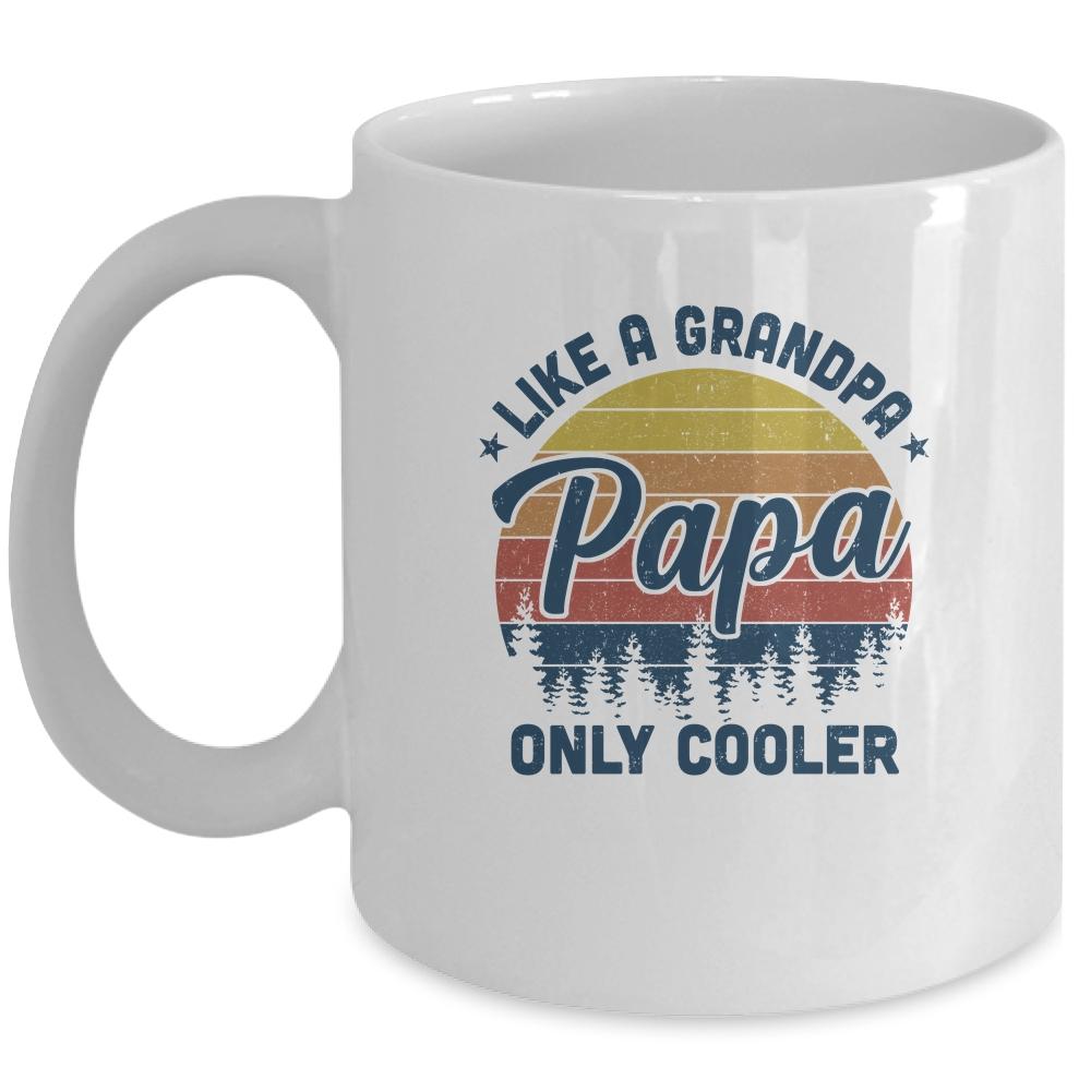 Vintage Retro Funny For Dad Papa Like A Grandpa Mug-Coffee Mug-Mug-White