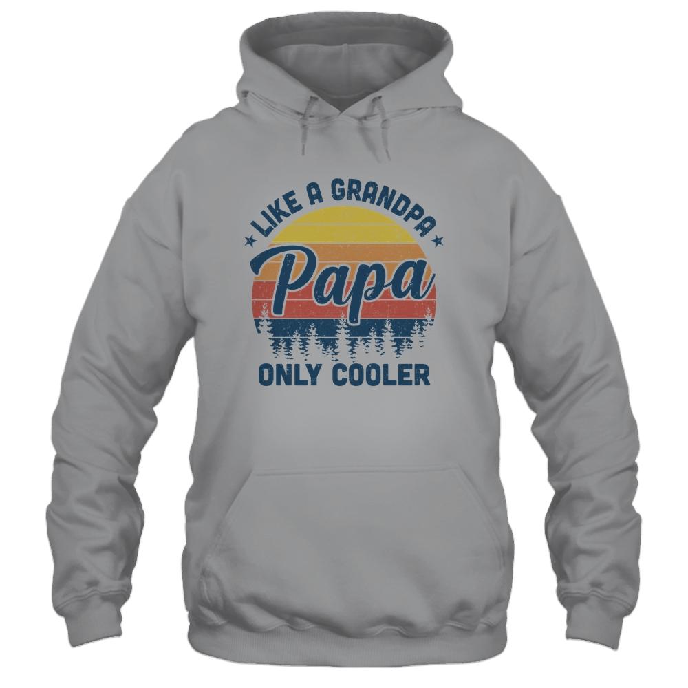 Vintage Retro Funny For Dad Papa Like A Grandpa-T-Shirt & Hoodie-Pullover Hoodie-Sport Grey