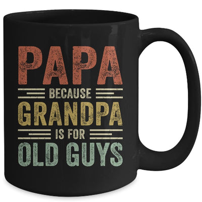 Vintage Retro Papa Because Grandpa Is For Old Guys Funny Mug-Coffee Mug-