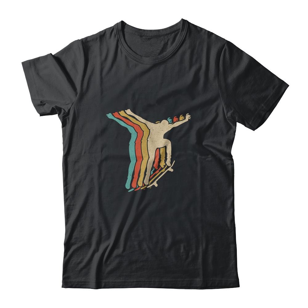 Vintage Skateboard Retro Tee Gift Skateboarding-T-Shirt & Tank Top-Classic T-Shirt-Black