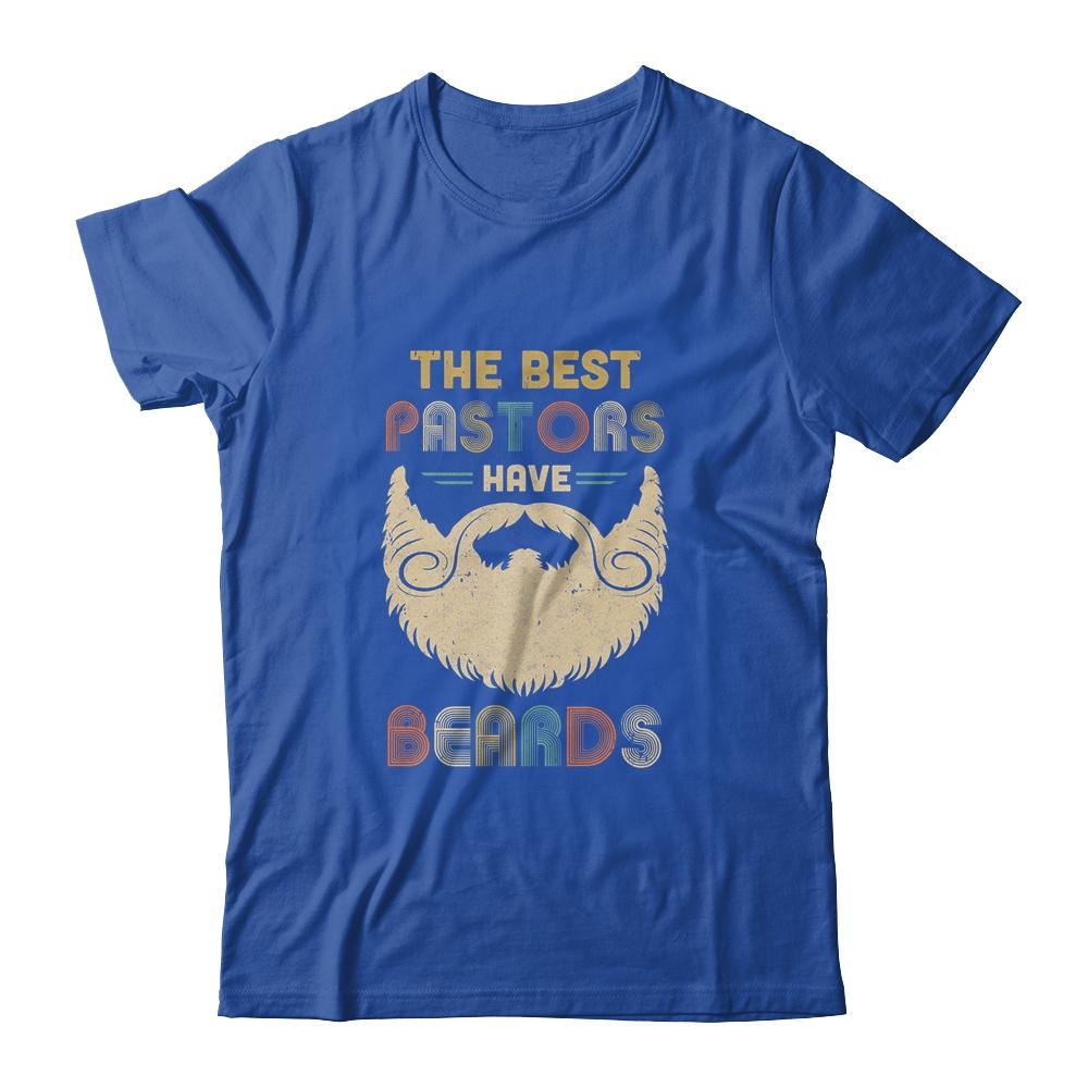 Vintage The Best Pastors Have Beards Pastor Gift-T-Shirt & Hoodie-Classic T-Shirt-Royal