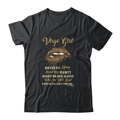 Virgo Girl Birthday Funny Leopard Lips Women-T-Shirt & Tank Top-Classic T-Shirt-Black