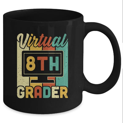Virtual 8th Grader Vintage Distance Learning Back To School Mug-Coffee Mug-Mug-Black