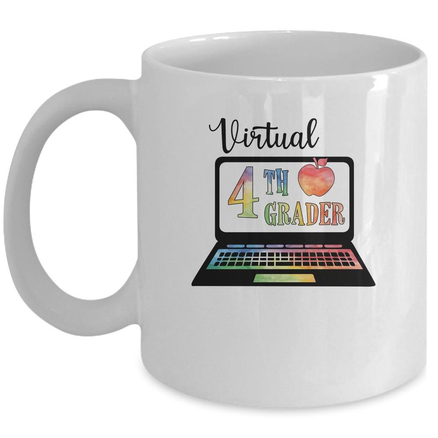 Virtual Fourth Grader Distance Learning Back To School Mug-Coffee Mug-Mug-White