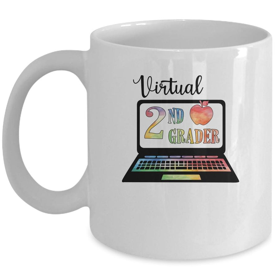 Virtual Second Grader Distance Learning Back To School Mug-Coffee Mug-Mug-White