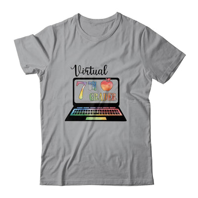 Virtual Seventh Grader Distance Learning Back To School-T-Shirt & Hoodie-Classic T-Shirt-Sport Grey