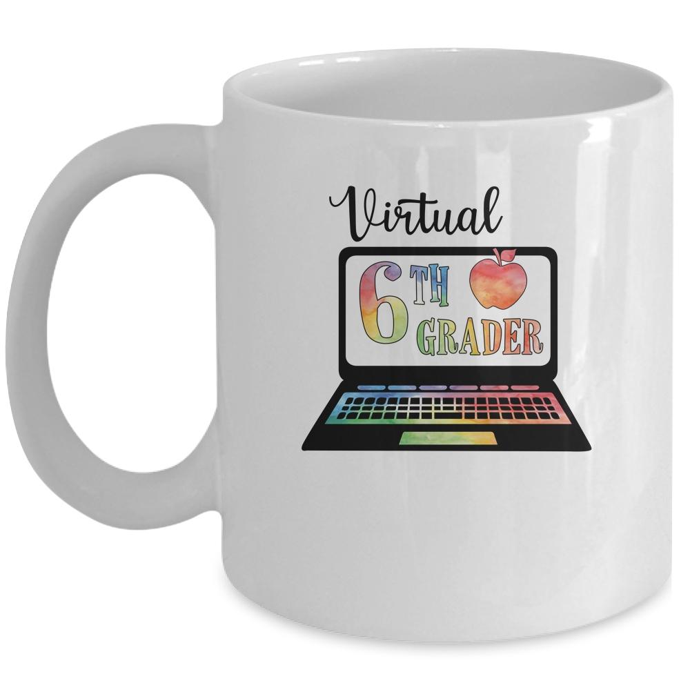 Virtual Sixth Grader Distance Learning Back To School Mug-Coffee Mug-Mug-White