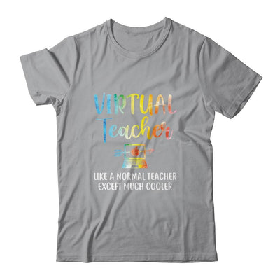 Virtual Teacher Like Normal Teacher Except Much Cooler-T-Shirt & Hoodie-Classic T-Shirt-Sport Grey