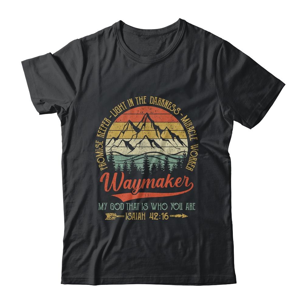 Waymaker Miracle Worker Promise Keeper Christian-T-Shirt & Hoodie-Classic T-Shirt-Black