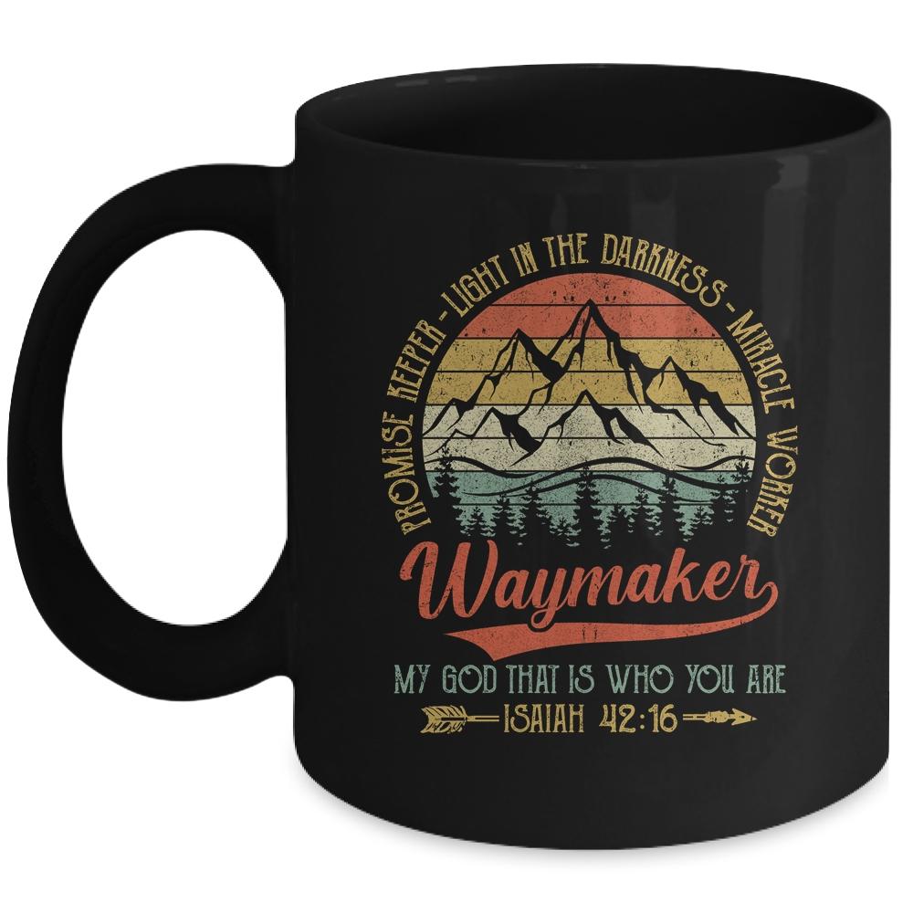 Waymaker Miracle Worker Promise Keeper Christian Mug-Coffee Mug-Mug-Black