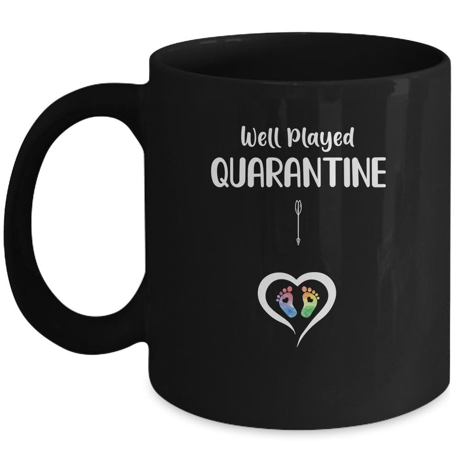 Well Played Quarantine Pregnancy Announcement Mug-Coffee Mug-Mug-Black