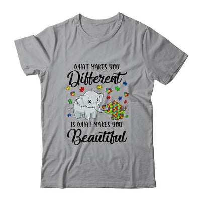 What Makes You Different Elephant Mom Autism Child Awareness-T-Shirt & Hoodie-Classic T-Shirt-Sport Grey