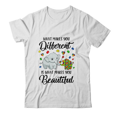 What Makes You Different Elephant Mom Autism Child Awareness-T-Shirt & Hoodie-Classic T-Shirt-White