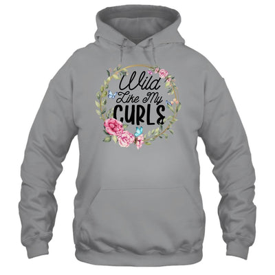 Wild Like My Curls Curly Haired Funny-T-Shirt & Tank Top-Pullover Hoodie-Sport Grey