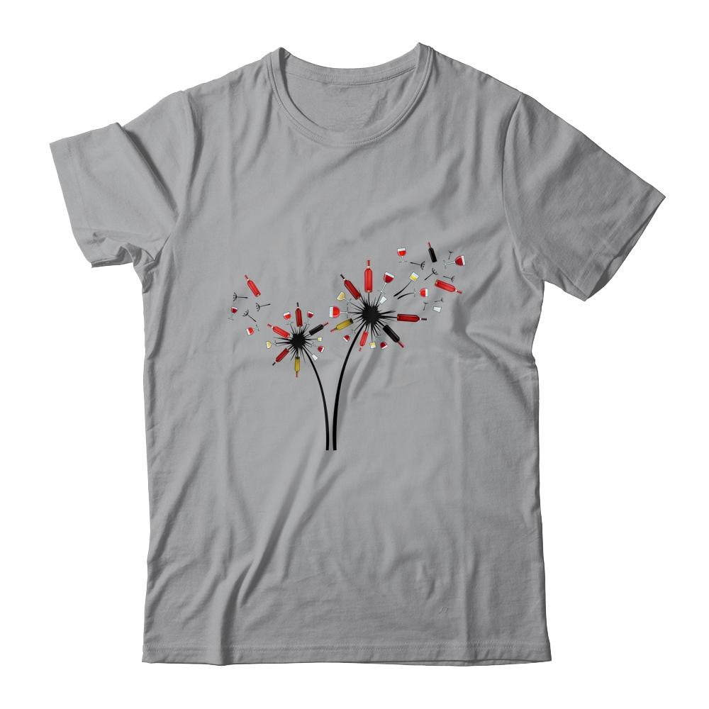 Wine Dandelion Drinking Wine Rose For Wine Lovers Rose Lover-T-Shirt & Tank Top-Classic T-Shirt-Sport Grey