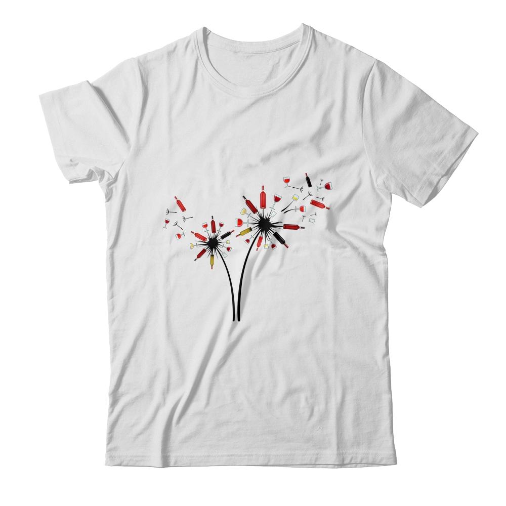 Wine Dandelion Drinking Wine Rose For Wine Lovers Rose Lover-T-Shirt & Tank Top-Classic T-Shirt-White
