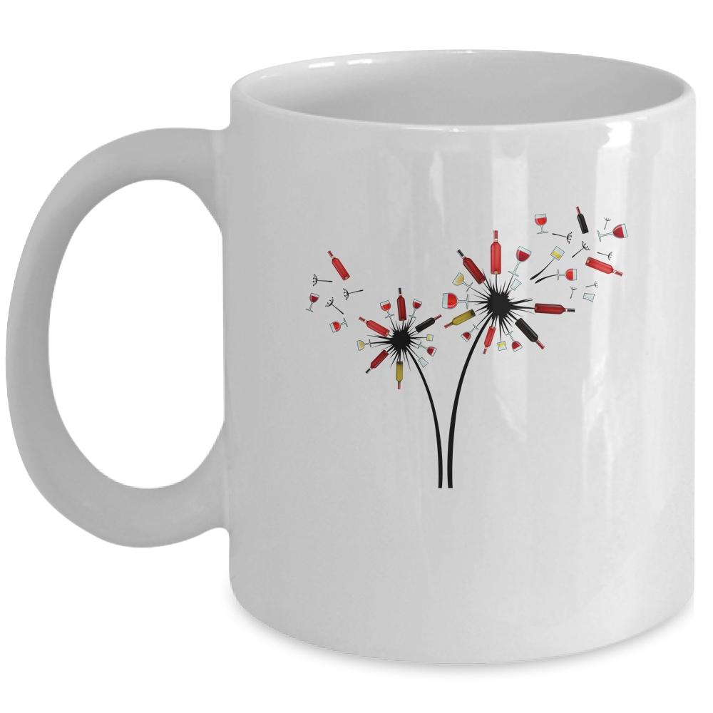 Wine Dandelion Drinking Wine Rose For Wine Lovers Rose Lover Mug