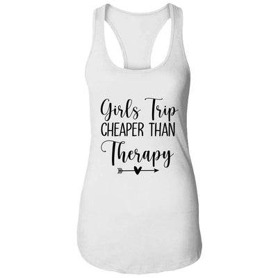 Womens Girls Trip Therapy Vacation Travel Night Out-T-Shirt & Tank Top-Women's Ideal Racerback Tank-White