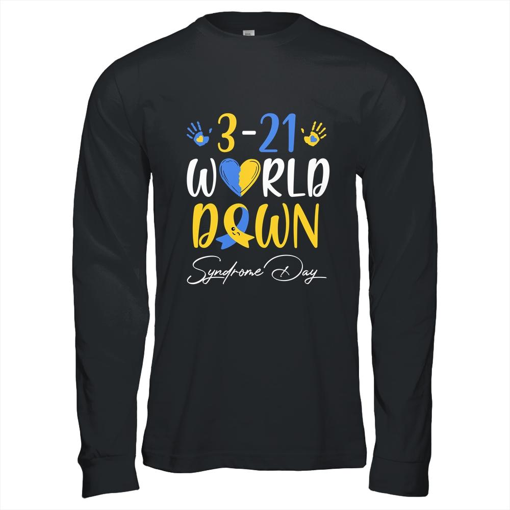 World Down Syndrome Day 3-21 Support 21 March-T-Shirt & Hoodie-Long Sleeve T-Shirt-Black