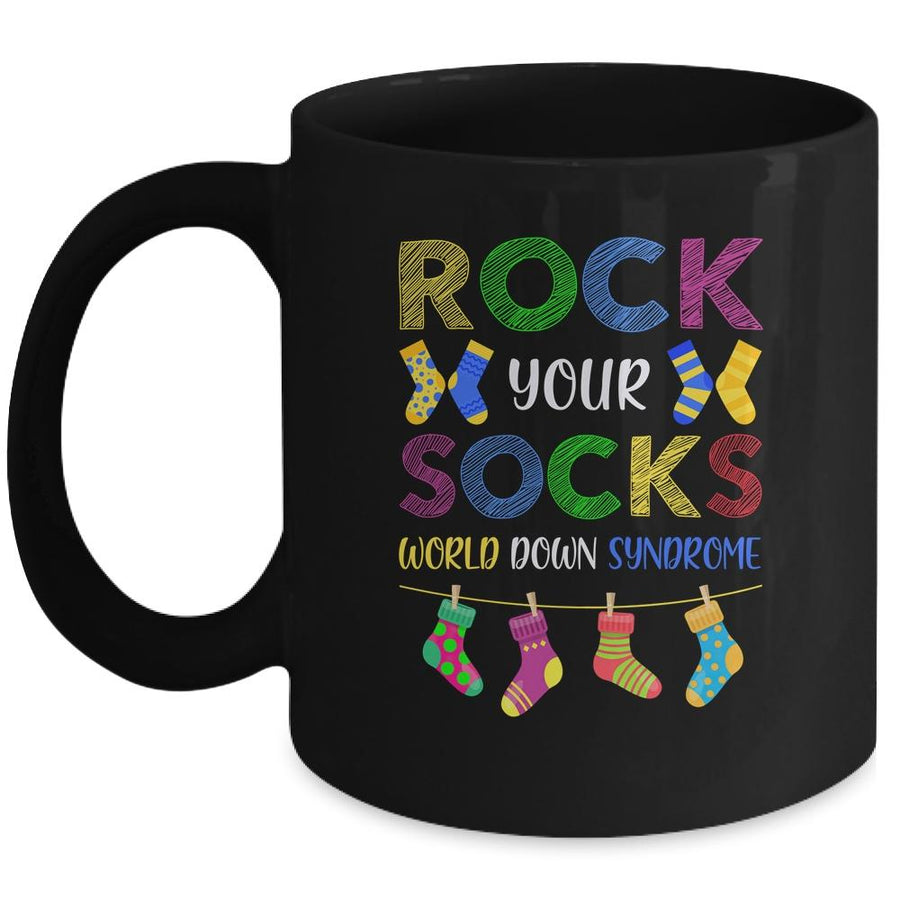 World Down Syndrome Day Awareness Rock Your Socks Mug-Coffee Mug-Mug-Black