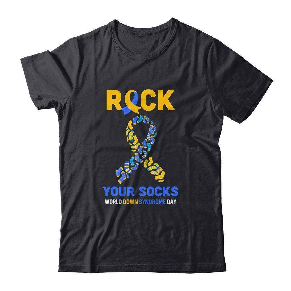 World Down Syndrome Day Rock Your Socks Awareness-T-Shirt & Hoodie-Classic T-Shirt-Black