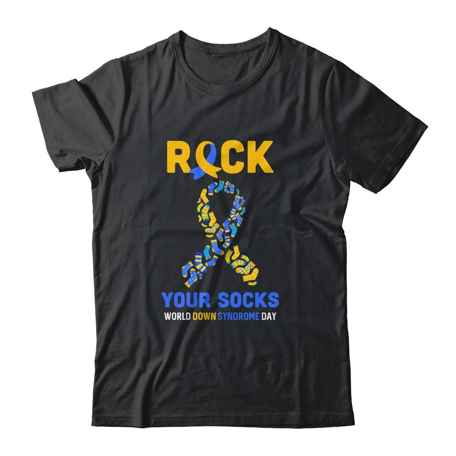 World Down Syndrome Day Rock Your Socks Awareness-T-Shirt & Hoodie-Classic T-Shirt-Black