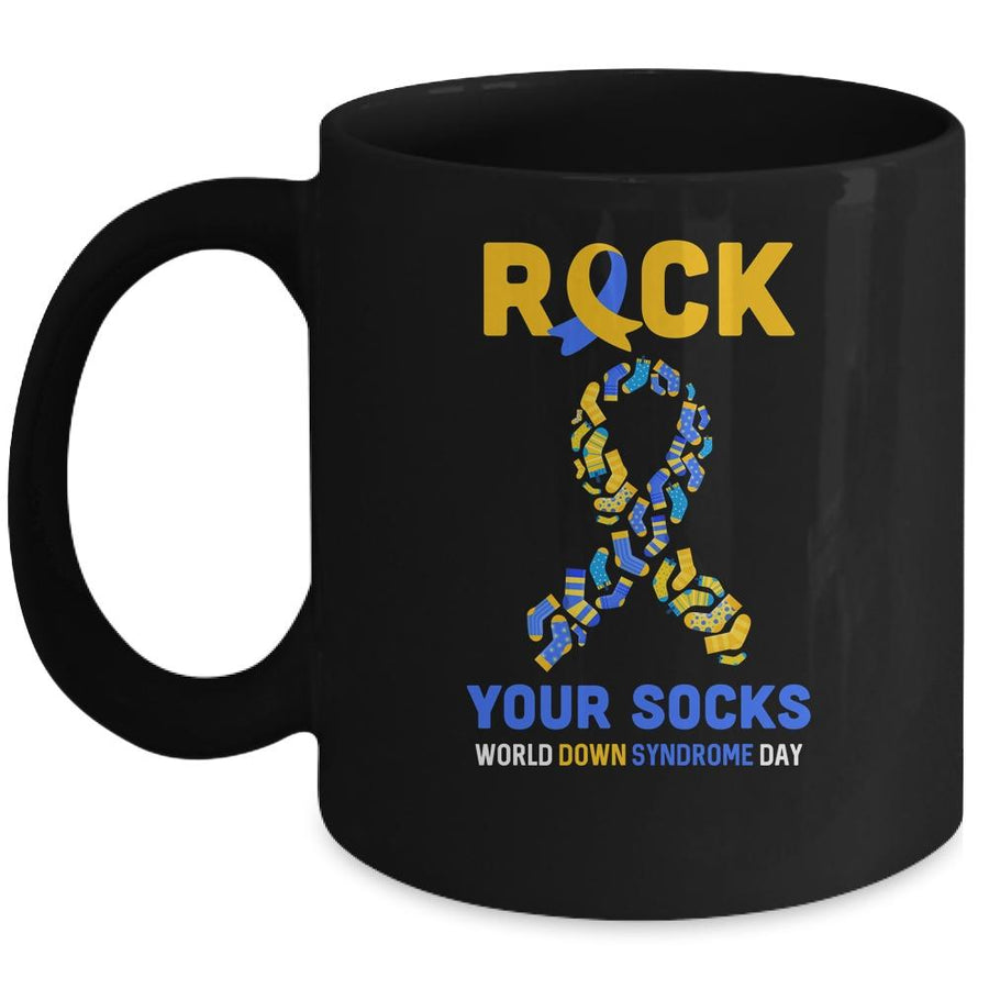 World Down Syndrome Day Rock Your Socks Awareness Mug-Coffee Mug-Mug-Black