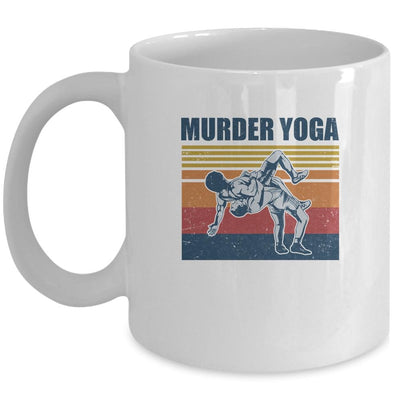 Wrestling Murder Yoga Funny Gift Mug-Coffee Mug-Mug-White