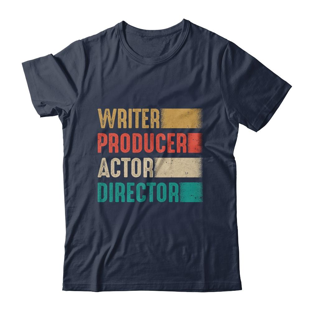 Writer Producer Actor Director Filmmaker Gifts Movie Theater-T-Shirt & Hoodie-Classic T-Shirt-Navy