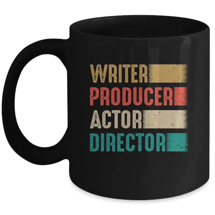 Writer Producer Actor Director Filmmaker Gifts Movie Theater Mug-Coffee Mug-Mug-Black