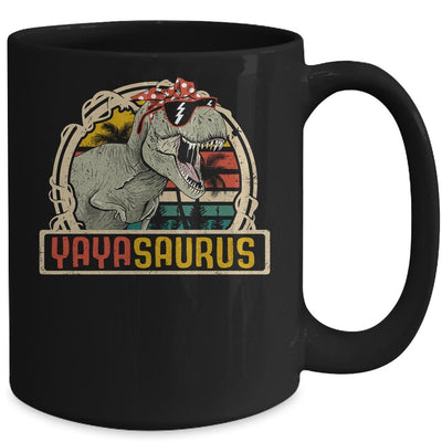 Yayasaurus T Rex Dinosaur Yaya Saurus Family Matching Mug-Coffee Mug-