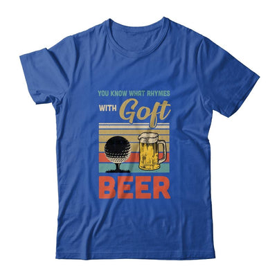 You Know What Rhymes With Golf Beer Vintage-T-Shirt & Hoodie-Classic T-Shirt-Royal