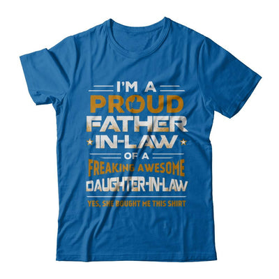 Proud Father-In-Law Freaking Awesome Daughter-In-Law-T-Shirt & Hoodie-Classic T-Shirt-Royal