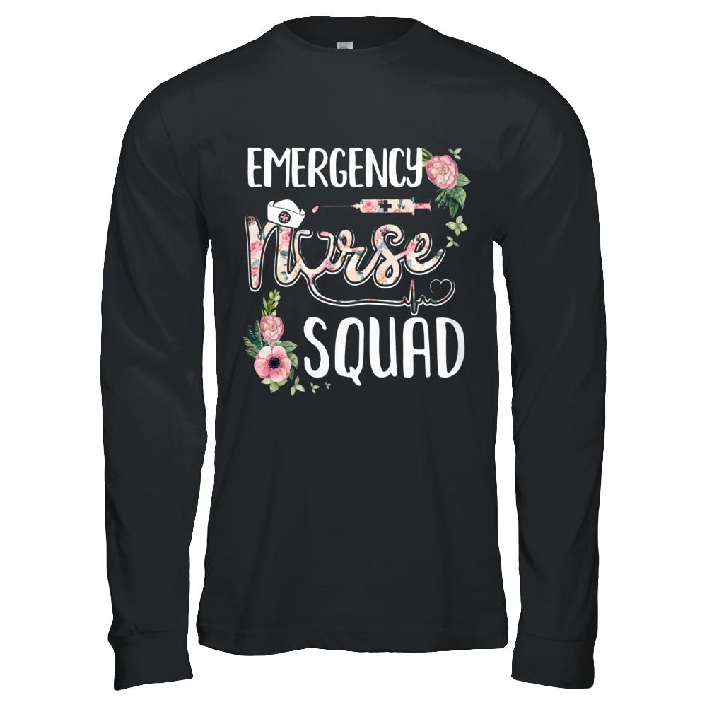 Nursing Emergency Nurse Squad-T-Shirt & Hoodie-Long Sleeve T-Shirt-Black