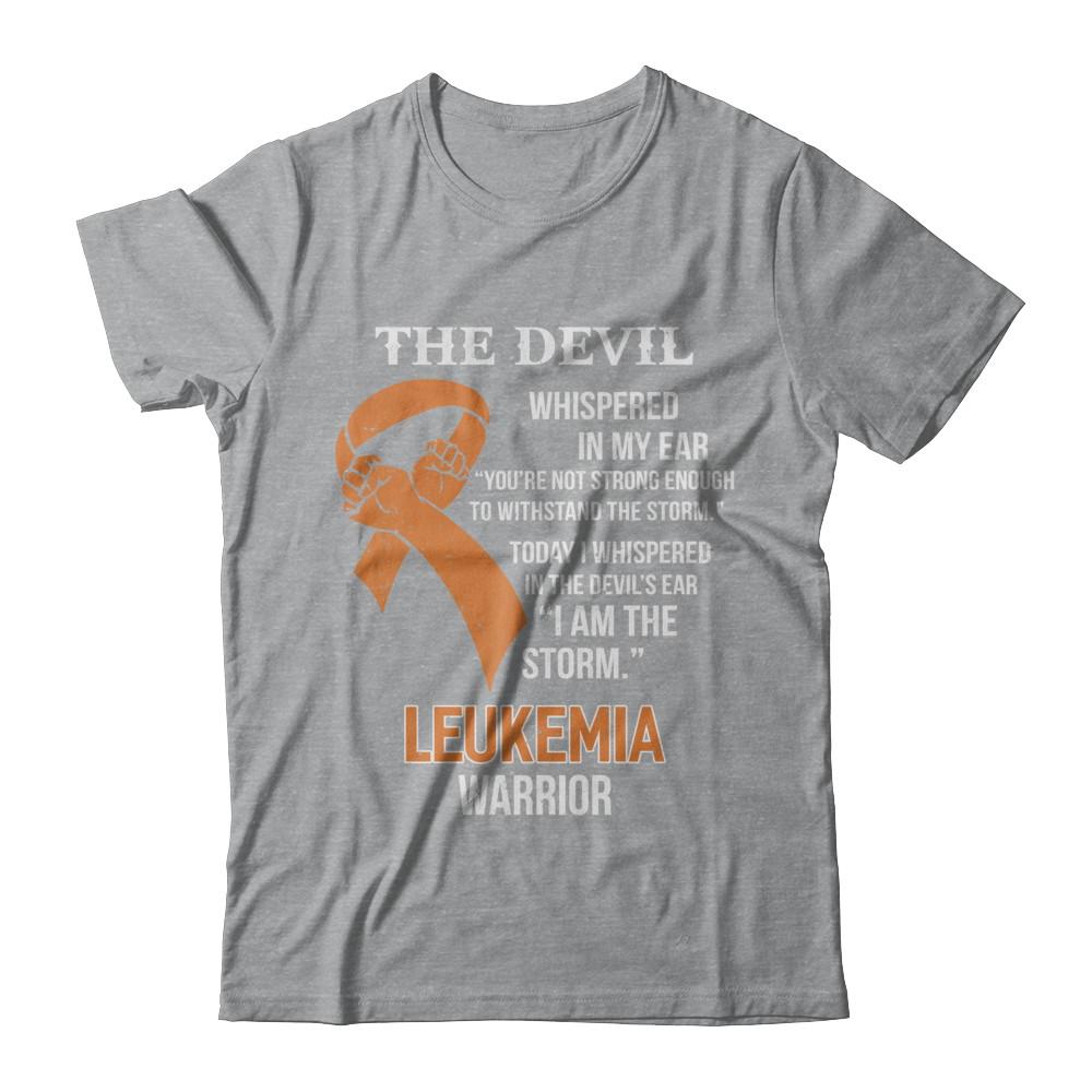 I Am The Storm Support Leukemia Awareness Warrior Gift-T-Shirt & Hoodie-Classic T-Shirt-Sport Grey