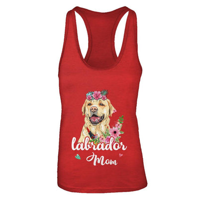 Labrador Mom Funny Dog Mom Gift Idea-T-Shirt & Tank Top-Women's Ideal Racerback Tank-Red