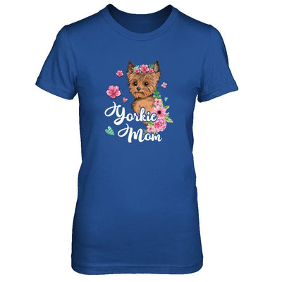 Yorkie Mom Funny Dog Mom Gift Idea-T-Shirt & Tank Top-Women's T-Shirt-Royal