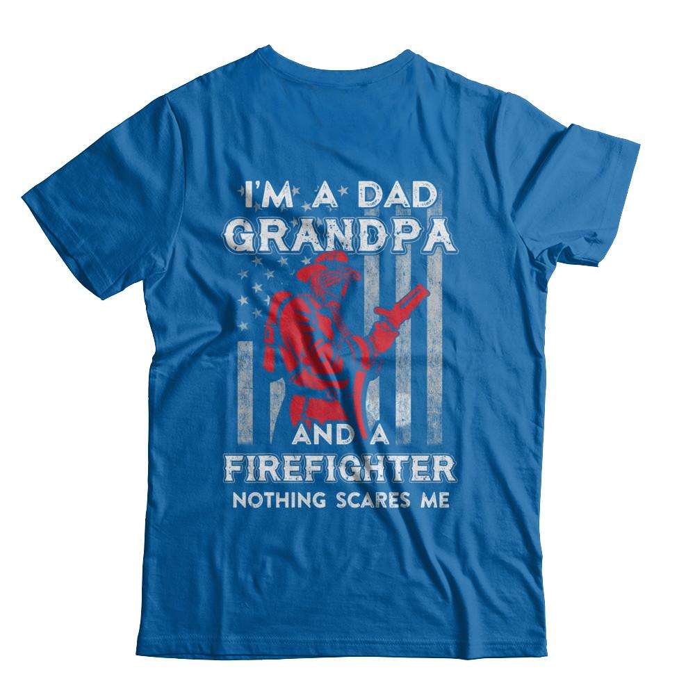 I'm A Dad Grandpa Firefighter Father's Day Gift-T-Shirt & Hoodie-Classic T-Shirt-Royal