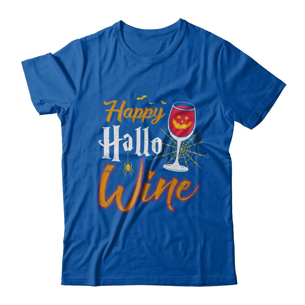 Happy Hallo Wine Funny Halloween-T-Shirt & Sweatshirt-Premium T-Shirt-Royal