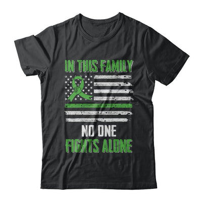 In This Family No One Fights Alone Liver Cancer Green-T-Shirt & Hoodie-Classic T-Shirt-Black