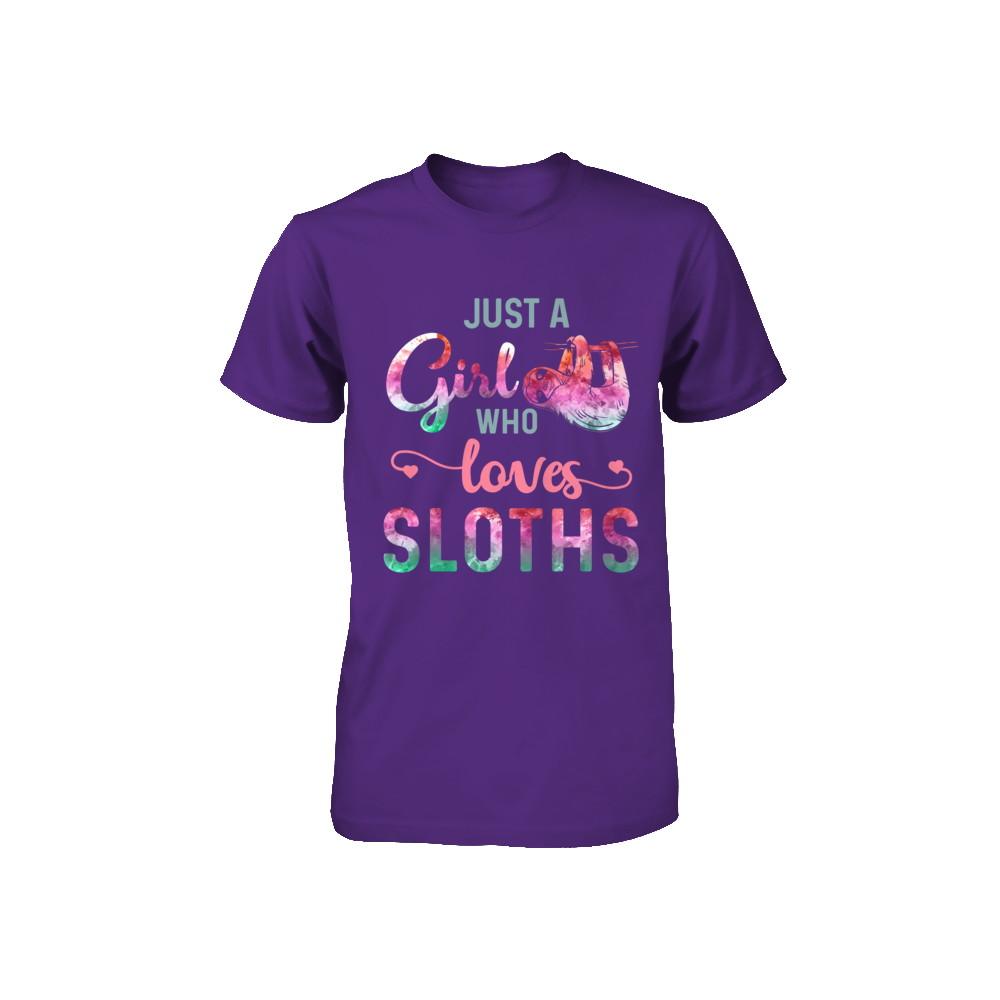Just A Girl Who Loves Sloths Sloth Lover Youth-Youth Shirt-