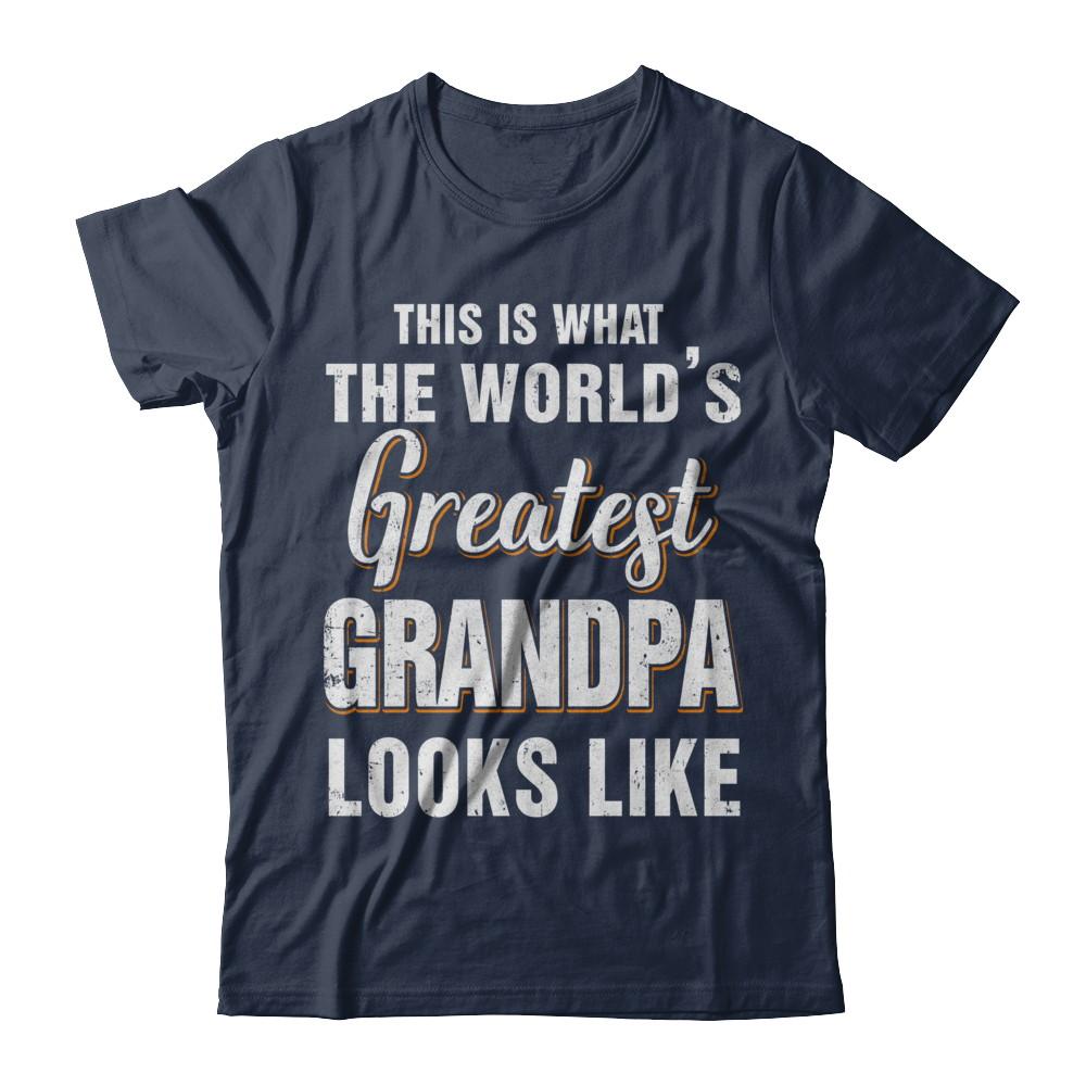 What World's Greatest Grandpa Looks Like Fathers Day-T-Shirt & Hoodie-Classic T-Shirt-Navy